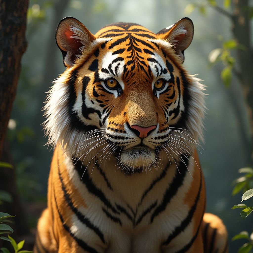 Ilustração do Tigre Afortunado